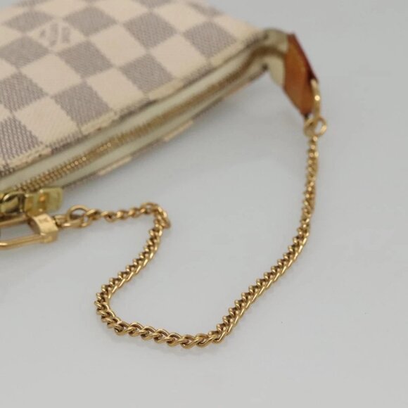 LOUIS VUITTON Damier Azur Mini Pochette Accessoires Pouch N63005 Auth KD345 - Picture 8 of 16